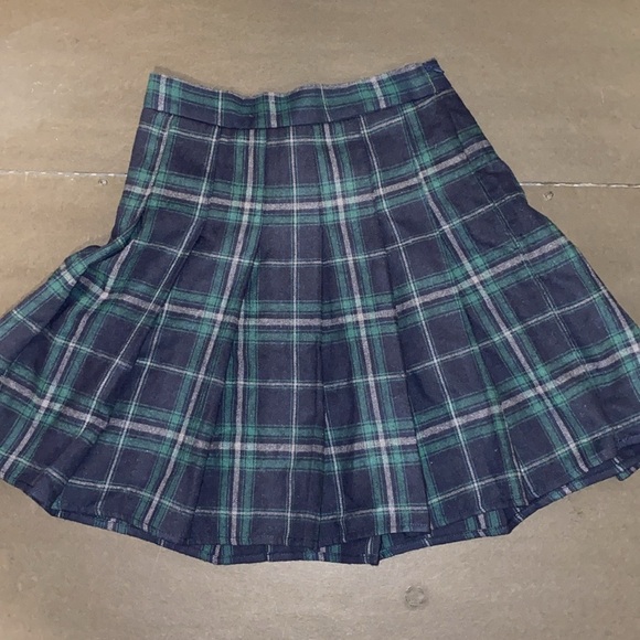 SHEIN Dresses & Skirts - SHEIN XS Blue Green Plain Skirt Side Zip